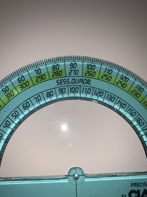 UN GONIOMETRO USATO POCO,INTEGRO,MARCA”CIAC”DA 360 GRADI E 12 CM AZZURRO SEMI TR - Foto 4