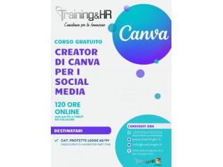 CORSO TRAINING HR  ( ONLINE ) RISERVATO ALLE CATEGORIE PROTETTE