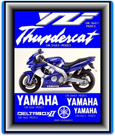14 adesivi x moto yamaha YZF thundercat deltaboxII