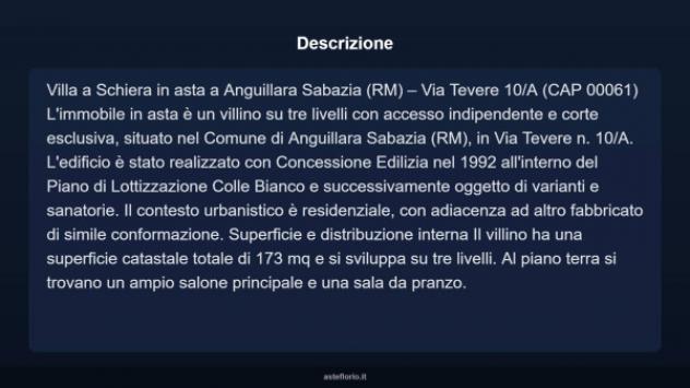 Immobile in asta di 173 m² con più di 5 locali in vendita a Anguillara Sabazia - Foto 4