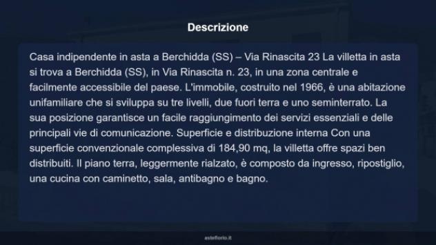 Immobile in asta di 184 m² con più di 5 locali in vendita a Berchidda - Foto 17