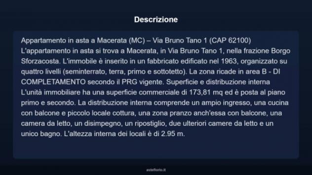 Immobile in asta di 173 m² con più di 5 locali in vendita a Macerata - Foto 13