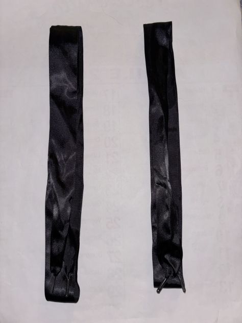 2 STRINGHE/LACCI SCARPE NUOVE DA DONNA/RAGAZZA NERO EFFETTO RASO SENZA DIFETTI - Foto 7
