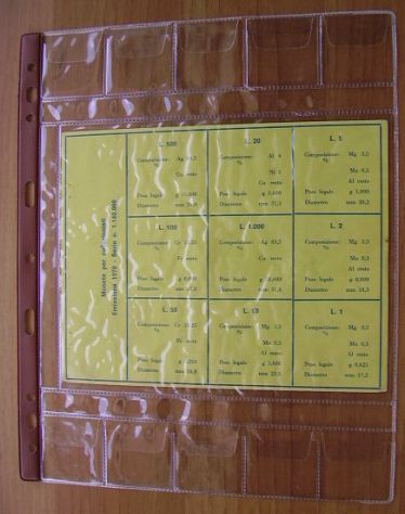 10 INTERNI DI PLASTICA USATI PER MONETE DELLA REP. ITALIANA dal 1968 al 1977- - Foto 2