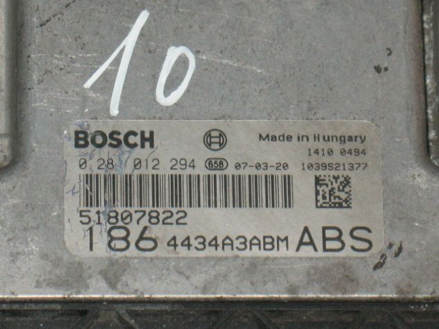 0281012294 ECU CENTRALINA FIAT MULTIPLA 1.9 0281012294 51807822 EDC16C39 - Foto 2