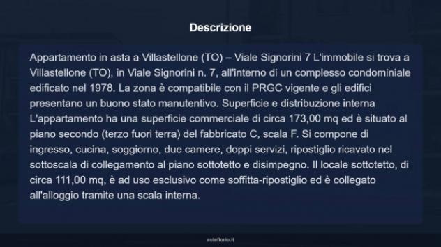 Immobile in asta di 173 m² con più di 5 locali e box auto in vendita a Villastellone - Foto 18