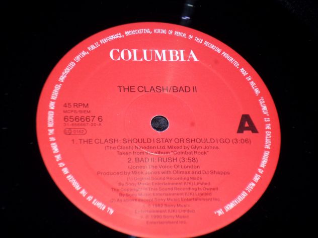 THE CLASH - Should I Stay or Should I Go / Rush (LP) 7'' / 12" MAXI 45 rpm 1991 - Foto 3