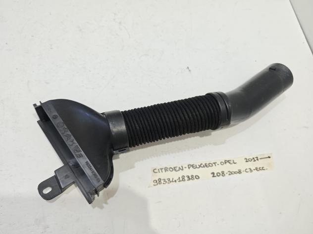 TUBO ASPIRAZIONE FILTRO ARIA PEUGEOT 208 Serie 9833418380 Turbo Benzina 1.2 (19) - Foto 2