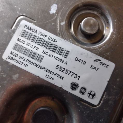 CENTRALINA MOTORE FIAT PANDA 1.3 MJT55257731 MJD8F3.P8 BC.011592.A - Foto 7