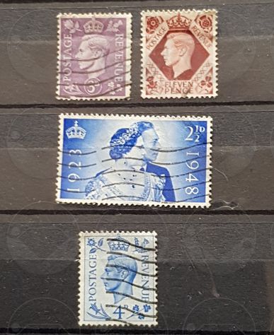 GRAN BRETAGNA Re Giorgio VI francobolli 1937-1950 - Foto 2