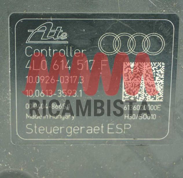 4L0614517F Audi Q7 3.0 TDI centralina ABS gruppo pompa ATE - Foto 3