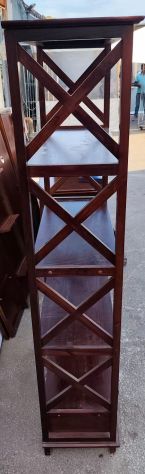 Libreria Alta in Legno Scuro – 25253 - Foto 2