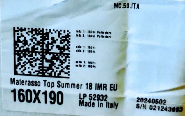 Materasso matrimoniale in schiuma -come nuovo- - Foto 3