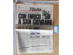 Quotidiano L'Unità funerale Enrico Berlinguer 13/06/1984