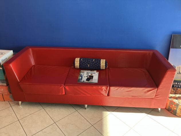 Divano ecopelle Rosso Design