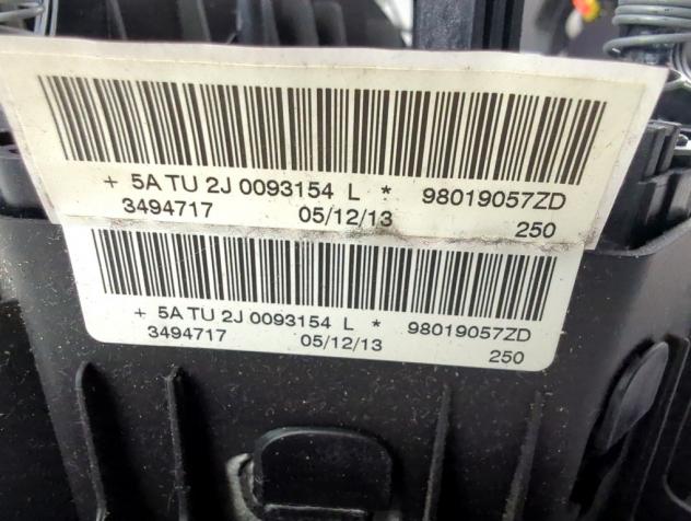 9803834980 KIT AIRBAG CITROEN C3 PICASSO 1.6 D 68KW 5P 5M (2013) RICAMBIO USATO CON PRETENSIONATORI CINTURE DI SICUREZZA, CENTRALINA AIRBAG, AIRBAG VO - Foto 5
