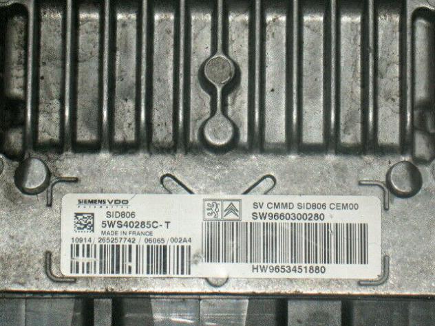 5WS40285CT ECU CITROEN C3 1.4 HDI SIEMENS SID806 5WS40285C-T SW9660300280 - Foto 2