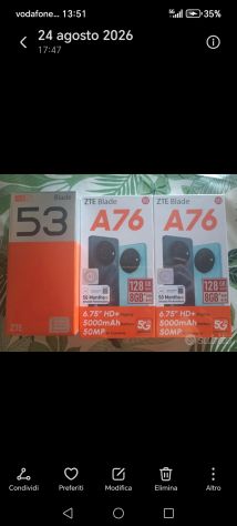 3 smartphone Zte imballati 128 gb