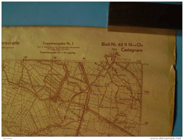 CARTINA GEOGRAFICA DELLA ZONA DI CASTAGNARO -VR- E DINTORNI DEL 1889/1935 - - Foto 2