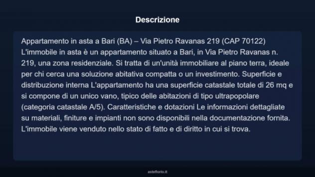 Immobile in asta di 26 m² in vendita a Bari - Foto 4