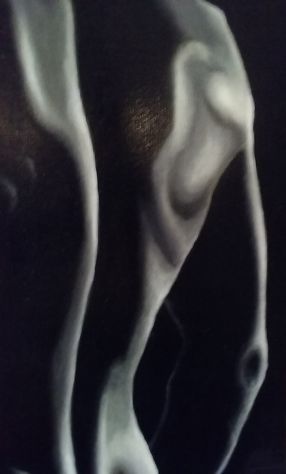 Dipinto eseguito a olio su tela di cotone,mezzobusto maschile - Foto 2