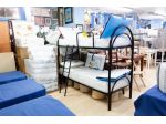 Letto a Castello Singolo in Metallo Nero – 24516