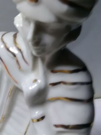 STATUINA IN CERAMICA FILETTATA ORO ZECCHINO AN 60 - Foto 6