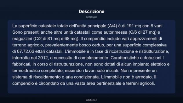 Immobile in asta di 191 m² con più di 5 locali in vendita a Chianni - Foto 4