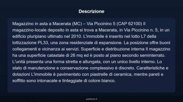 Immobile in asta di 26 m² in vendita a Macerata - Foto 3