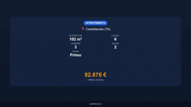 Immobile in asta di 102 m² con più di 5 locali e box auto in vendita a Castellaneta - Foto 16