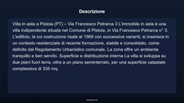 Immobile in asta di 335 m², box auto in vendita a Pistoia - Foto 3