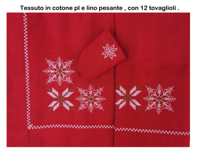 Tovaglie esclusive ricamate di Natale vari modelli e prezzi - Foto 4