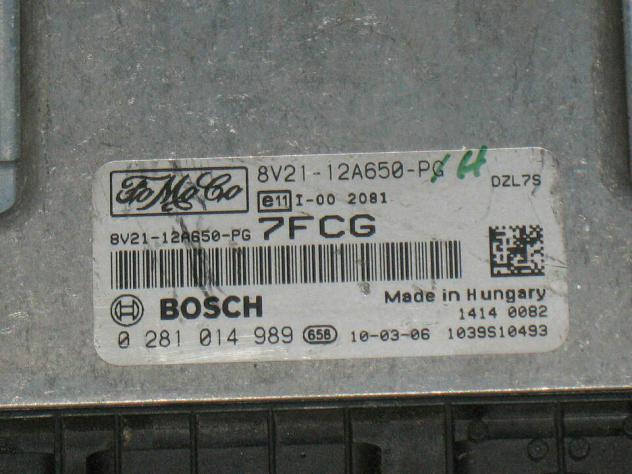 0281014989 ECU FORD FIESTA 1.6 0281014989 8V21-12A650-PH 8V2112A650PH 7FCG - Foto 2