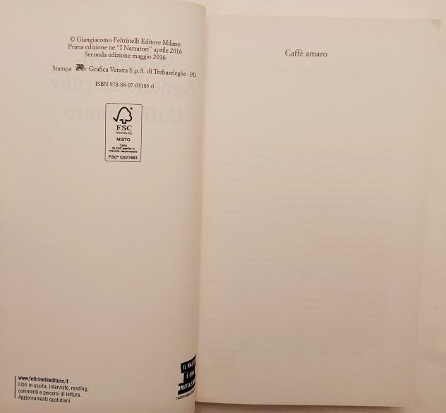 Caffè amaro di Simonetta Agnello Hornby 1°Ed. Feltrinelli, aprile 2016 - Foto 6
