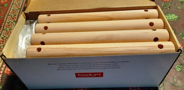portabottiglie  in legno   ditta bodum  nuovo con scatola - Foto 4