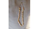Collana perle Keshi naturali, chiusura e catenella in argento 925.Nuova!