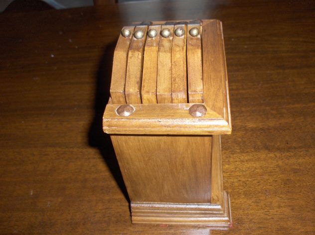Antico Mobiletto Sottobichieri Orologio Legno - Foto 7