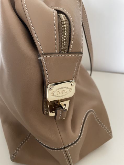 BORSA TOD'S MOD. D-BAG IN PELLE BEIGE - Foto 5