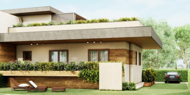 CINQUALE, vendesi in esclusiva di vendita 2 villette indipendenti e affiancate di nuova costruzione (bioedilizia) con giardino, terrazza e solarium: s - Foto 2