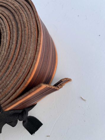T60 Fascia Nastro in pelle a vegetale brandy H 55 mm - L 4 mt - Foto 6