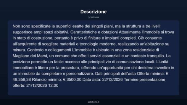 Immobile in asta di 150 m² in vendita a Magliano de' Marsi - Foto 3