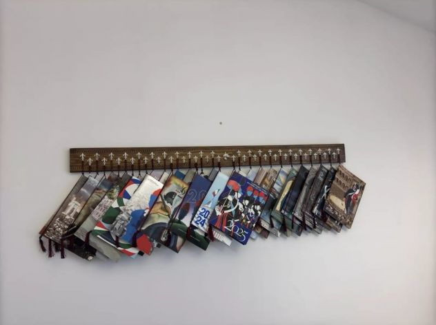 CARABINIERI Porta Calendario GRANATA 160x44 Benemerita Portacalendari massello - Foto 5