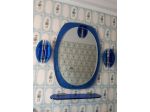 Set completo accessori bagno Veca in cristallo colorato