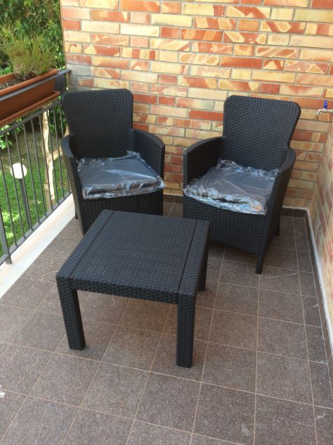 Set da giardino antracite "Keter Salvador Balcony"