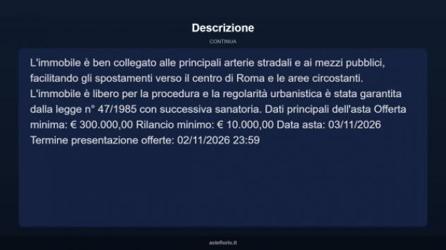 Immobile in asta di 160 m² con più di 5 locali e box auto in vendita a Roma - Foto 17