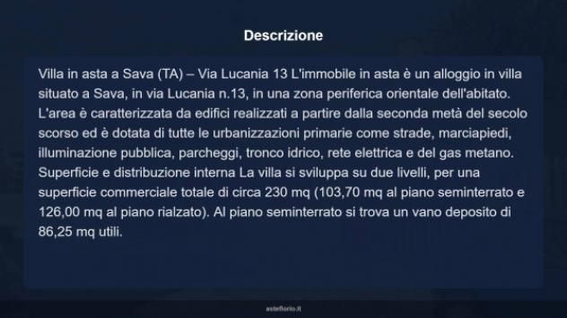 Immobile in asta di 230 m² con più di 5 locali in vendita a Sava - Foto 18