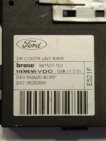 MOTORINO ALZAVETRO POSTERIORE DESTRA FORD C - Max Serie 981537-103 5WK11575I (0307) - Foto 2
