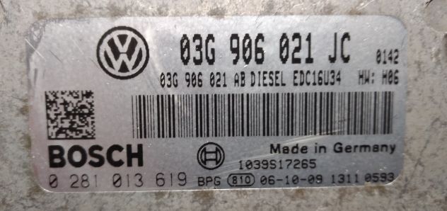 ECU SKODA Octavia 1Z 2.0 Diesel 03G906021JC BOSCH 0281013619 - Foto 5