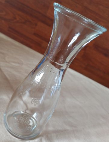 4 PZ BROCCA 250ML MISURA CARAFFA IN VETRO COLLO D'OCA PER ACQUA VINO QUARTO LITR - Foto 5