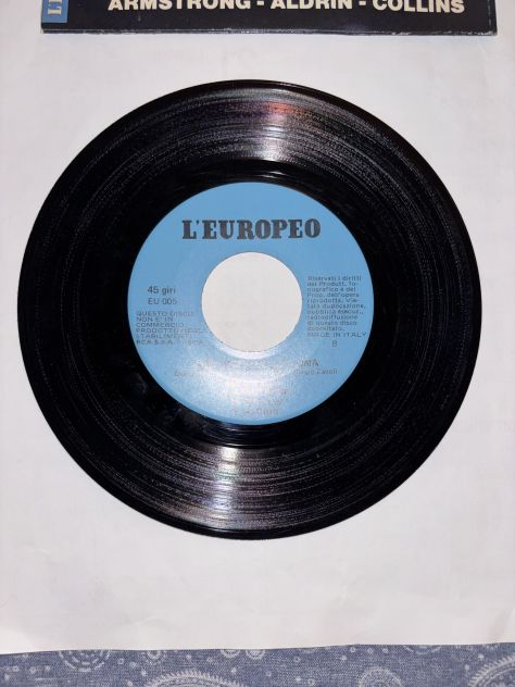 VINILE COME NUOVO 45 GIRI,RARO:”UNA VOCE DALLA LUNA”AMSTRONG,COLLINS,ALDRIN - Foto 9